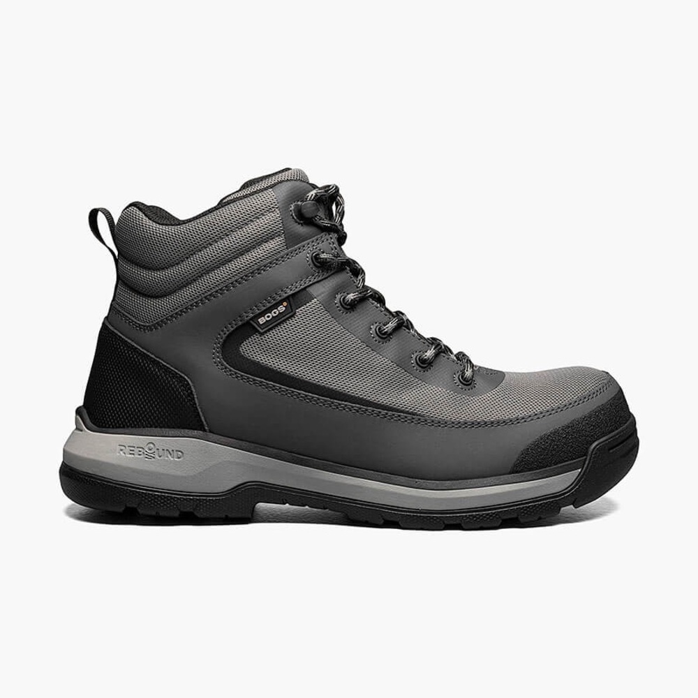 Bogs Shale Mid CT ESD Men's Work Boots, Gray Multi, 10D( M)